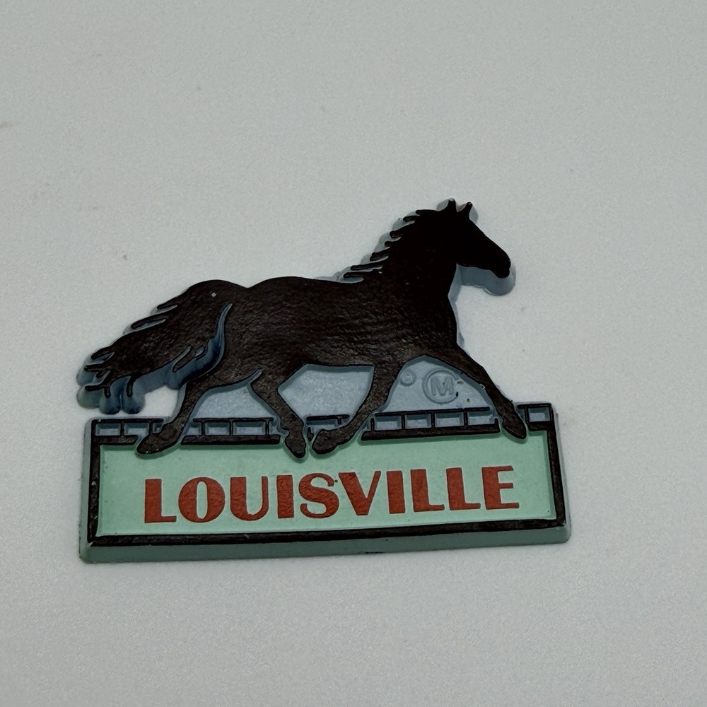 Louisville Souvenir Fridge Magnet Horse Racing Country‎ Farm Vintage MCM 2"